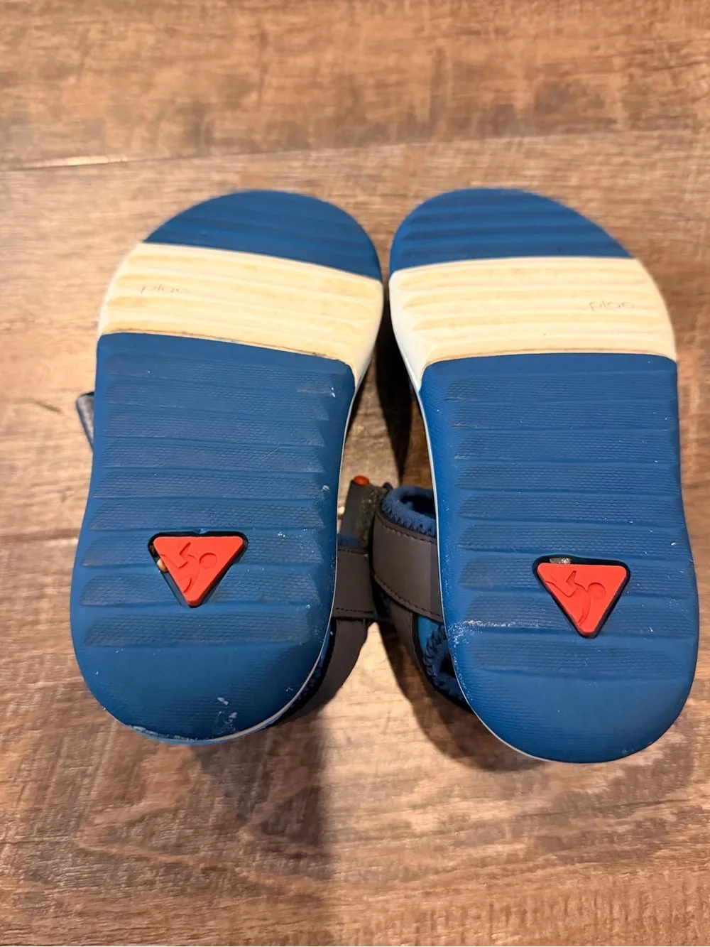 Plae Kids Adjustable Sport Sandals Blue Gray Hook & Loop Size 11